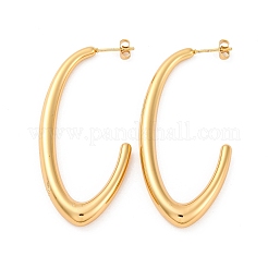 Серьги-гвоздики из нержавеющей стали 304 в форме буквы J&nbsp;EJEW-A125-19G