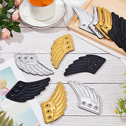 6 Paar 3 Farben Stoff mit Filz Schuhdekorationen&nbsp;DIY-GF0009-87