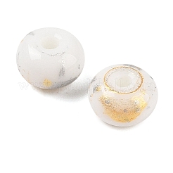 Perles en verre opaque peintes par pulvérisation&nbsp;GLAA-G118-01K
