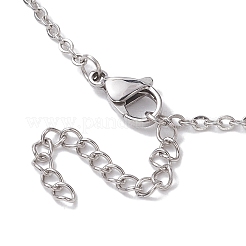 3 collier pendentif cage en pierre de cristal en acier inoxydable 201&nbsp;NJEW-JN04749
