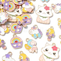 60шт 6 стиля подвески из сплава с эмалью&nbsp;ENAM-CJ0004-90