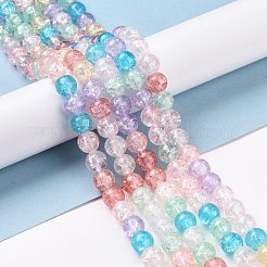 Crackle trasparente fili di perle di vetro&nbsp;CCG-B015-01