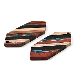 Подвески из прозрачной смолы и ореха&nbsp;X-RESI-E050-06