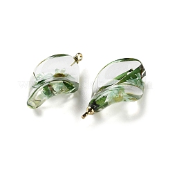 Подвески из прозрачной смолы с сухоцветами&nbsp;RESI-A043-02B