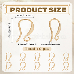 10 шт латунные серьги крючки KK-LP0004-03