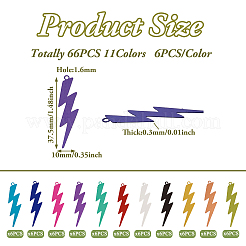 66 шт. филигранные подвески из нержавеющей стали 430 STAS-TA0002-18