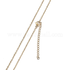 Colliers à pendentif en zircone cubique transparent micro pavé en laiton&nbsp;NJEW-H100-04G