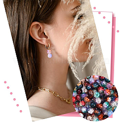 Наборы для изготовления браслетов из круглых стеклянных бусин с эффектом потрескивания своими руками&nbsp;DIY-YW0016-06