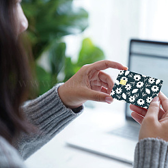 長方形のPVCプラスチック防水カードステッカー  銀行カードの装飾用の粘着カードスキン  花  186x137mm&nbsp;DIY-WH0432-380