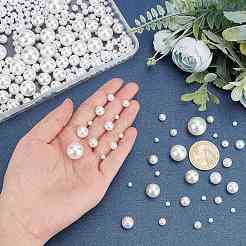 Акриловые имитация жемчужные бусы OACR-PH0001-14-WH