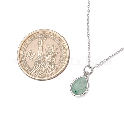 Подвеска из натурального смешанного камня в форме капли NJEW-JN05288