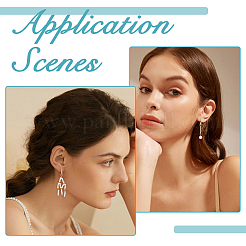 50 шт. крючки для сережек из нержавеющей стали 304&nbsp;STAS-HS0001-14