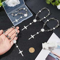 4шт крест с Иисусом сплав браслеты подвески BJEW-DC0001-09