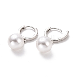 Boucles d'oreilles créoles pendantes en perles de plastique&nbsp;EJEW-A072-14P