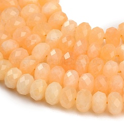 Hilos de cuentas facetadas de jade blanco natural teñido&nbsp;GG-CBAE966-01B-E