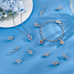 30 шт. подвески из сплава с полыми каплевидными бусинами&nbsp;KK-PH0014-16