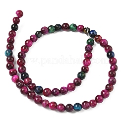 Нити из натуральных бусин тигрового глаза высшего качества&nbsp;G-F591-18-6mm-06