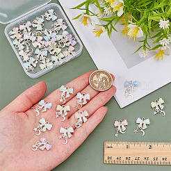 32 шт. 8-цветные подвески-бантики из сплава со стразами FIND-AR0006-14