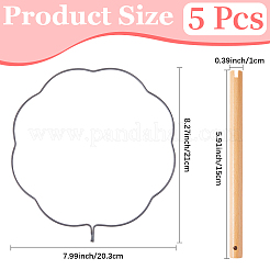 5 Stück handgefertigte DIY-Fächerrahmen aus Eisen&nbsp;DIY-CN0003-62A