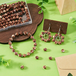 1 brin de perles de verre peintes à la cuisson&nbsp;DGLA-TADJ0001-01D
