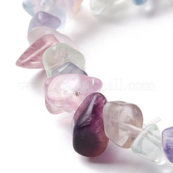 Эластичный браслет из натуральных флюоритовых бусин BJEW-JB07118-01