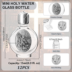 12 Stück leere Weihwasserflaschen aus Glas für religiöse Zwecke&nbsp;AJEW-GA0008-90B-AS