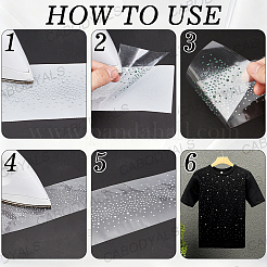 6 pezzo di strass in resina hotfix glitterata&nbsp;DIY-CY0002-66A