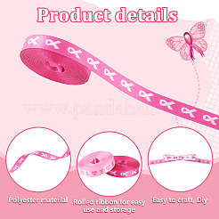 5 рулон 5 стиля полиэстеровая волна/лента с принтом для осведомленности о раке груди OCOR-PH0004-22