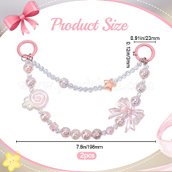 2 шт. подвеска-бантик из акрила в виде леденца&nbsp;DIY-BBC0002-27