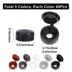 200 tappo per foro a vite per recinzione di mobili in plastica di 5 colori&nbsp;FIND-GF0004-65