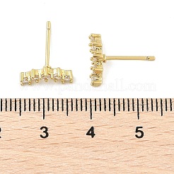 Серьги-гвоздики из циркония&nbsp;EJEW-R016-26G-15