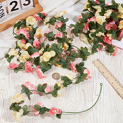 Kunststoff künstliche Rose Rattan&nbsp;DIY-WH20062-112A