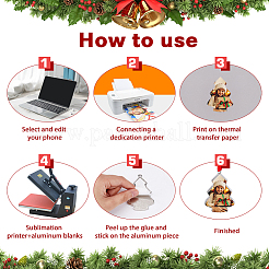 8 комплект 8 стилей рождественская тема сублимация пустые сплав подвесные украшения DIY-FH0005-64