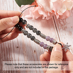 Трубчатые полые шарики сплава тибетский стиль TIBEB-KS0001-04AS