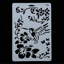 Modèles de pochoirs de peinture de dessin réutilisables en plastique&nbsp;DIY-F018-B10