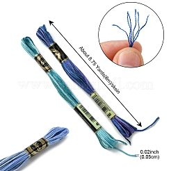 12 моток 12 цвета 6-слойная полиэфирная мулине для вышивания&nbsp;OCOR-FS0001-01A-01