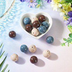 15pcs 3 couleurs perles acryliques opaques&nbsp;SACR-TADJ0001-04