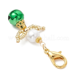 2 шт. 2 цвета ангельские латунные подвески-колокольчики украшения&nbsp;HJEW-MZ00244