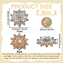 6 шт. кабошоны из сплава и стекла&nbsp;FIND-FG0004-60B