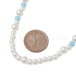 Женские ожерелья из акрилового жемчуга и светящихся бусин NJEW-JN04909