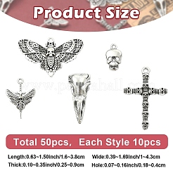 50 pz 5 stili pendenti in lega di stile tibetano&nbsp;FIND-YW0012-58