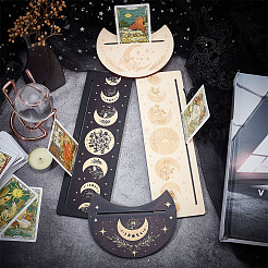 4 Stück Kerzenhalter und Tarotkartenständer aus Holz in 4 Stilen&nbsp;DJEW-GF0001-47B