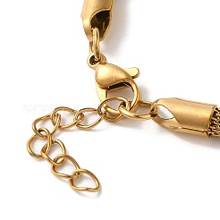 Ионное покрытие (ip) 304 нержавеющая сталь сетчатые браслеты цепи&nbsp;BJEW-L673-025G