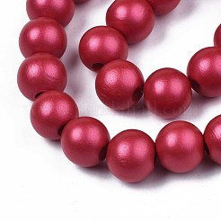 Brins de perles en bois naturel peint&nbsp;WOOD-S053-58G
