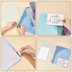 Feuilles intercalaires en plastique pour cahier&nbsp;FIND-WH0173-387