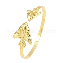 Браслеты-манжеты из латуни с морскими организмами для женщин BJEW-D368-03K-G