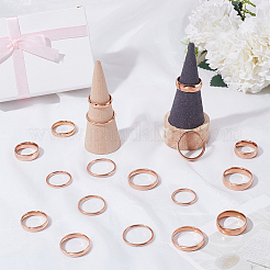18 Stück 18 Stile Edelstahl-Fingerringe&nbsp;RJEW-SC0001-36RG