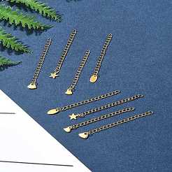 12 шт. 4 стиля удлинитель цепи из нержавеющей стали 304&nbsp;FIND-FS0002-96A