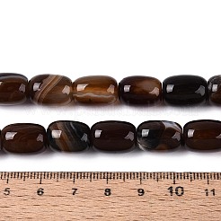 Окрашенные натуральные полосатые агатовые бусы&nbsp;G-T144-44B