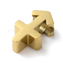 星座 304 ステンレススチール チャーム  射手座  10x6x3mm  穴：2mm&nbsp;LS-STAS-U038-01G-09